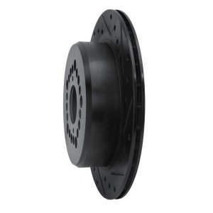 Lexus GS300 Brake Rotor (1) - Rear Right - R1 Concepts - Drilled & Slotted - Black - `92-`00